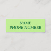 VISITE MINI APPELEZ-MOI CARTE DE PROFIL (Dos)