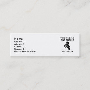 Visite Mini Aucunes limites - carte de profil de motocross de