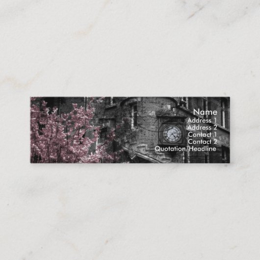 Visite Mini Bâtiment avec la carte rose de profil de buissons (Devant)