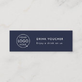 Visite Mini Billet de Boisson | Carte de Logo d'Entreprise Ble (Devant)