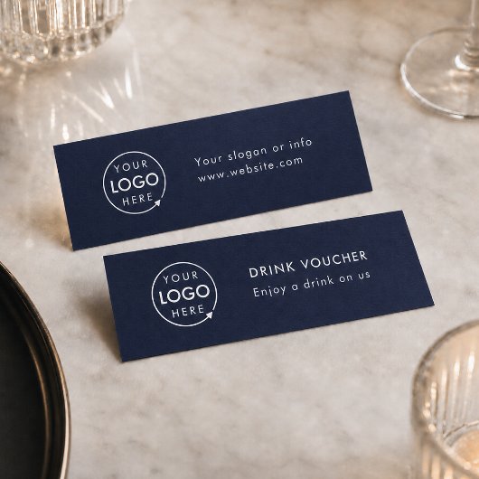 Visite Mini Billet de Boisson | Carte de Logo d'Entreprise Ble