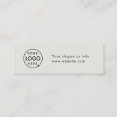 Visite Mini Billet de Boisson | Carte de Logo Gris Événement d (Dos)