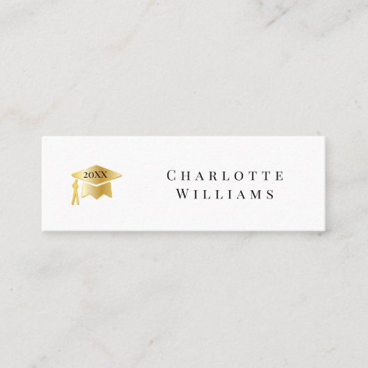 Visite Mini Blanc 2025 | Carte d'insertion pour Casquette de g (Devant)