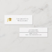 Visite Mini Blanc 2025 | Carte d'insertion pour Casquette de g (Devant / Derrière)