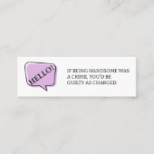 Visite Mini Bonjour Si Être Belle Carte D'Appel De Rencontres (Devant)