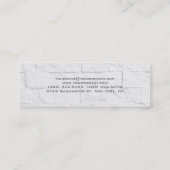 Visite Mini Calligraphie Mur Brick Skinny Clear Carte de visit (Dos)