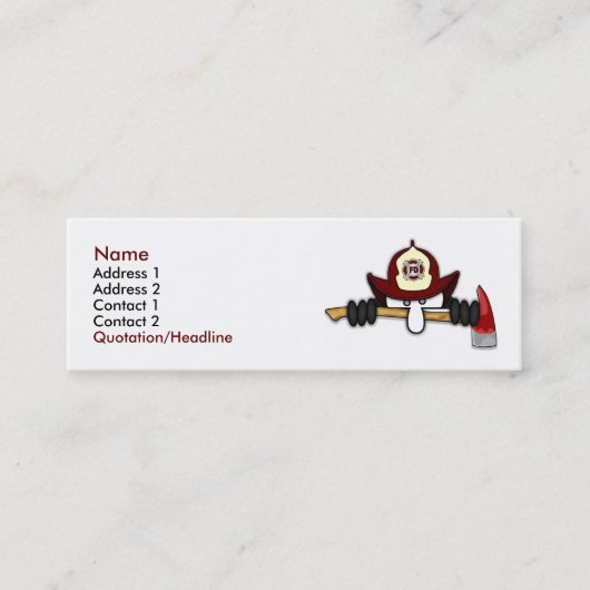 Visite Mini Carte 1 de profil de Kilroy de sapeur-pompier (Devant)