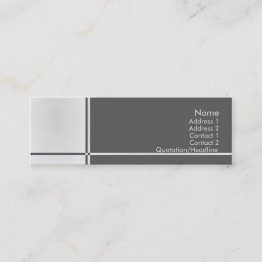 Visite Mini Carte B-Professionnelle de profil (Devant)
