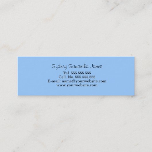 Visite Mini Carte bleu-clair de profil (Devant)