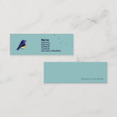 Visite Mini Carte bleue de profil de birdie (Devant / Derrière)