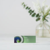 Visite Mini carte bouclée de profil de fractale chic de geek (Debout devant)