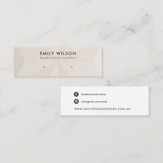 VISITE MINI CARTE D'AFFICHAGE DE L'ÉTUDE DE TEXTURE DU DIAMOND (Devant / Derrière)