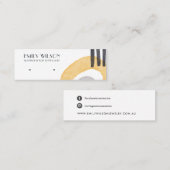 VISITE MINI CARTE D'AFFICHAGE DE L'ÉTUDE GRAY JAUNE ABSTRAITE (Devant / Derrière)