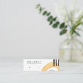 VISITE MINI CARTE D'AFFICHAGE DE L'ÉTUDE GRAY JAUNE ABSTRAITE (Debout devant)