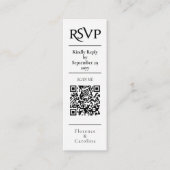 Visite Mini Carte de boîtier budgétaire Mariage RSVP QR Code b (Devant)