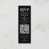 Visite Mini Carte de boîtier budgétaire Mariage RSVP QR Code n (Devant)