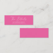 Visite Mini Carte de boîtier du site Web de script rose chaud (Devant / Derrière)