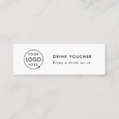 Visite Mini Carte de bon de boisson | Billet de bar d'événemen (Devant)