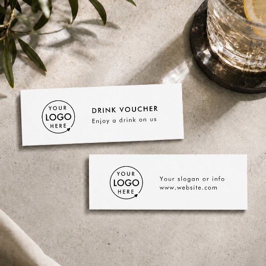Visite Mini Carte de bon de boisson | Billet de bar d'événemen