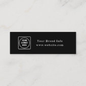 Visite Mini Carte de bon de boisson noire | Événement d'entrep (Dos)