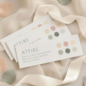 Visite Mini Carte de code vestimentaire de mariage à points de