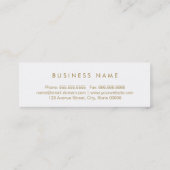 Visite Mini Carte de coiffeur miniature - Points blancs or ros (Dos)