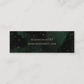 Visite Mini Carte de Diplômé Croissant de Lune Émeraude Célest (Dos)