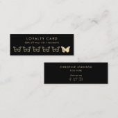 Visite Mini carte de fidélité aux papillons dorés (Devant / Derrière)