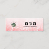 Visite Mini Carte de fidélité Hot Pink Maquillage Merci (Dos)