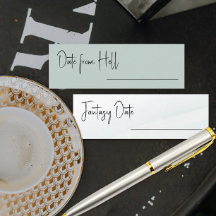 Visite Mini Carte de jeu de Baby Shower Mariage Fantaisie Date