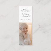 Visite Mini Carte de marque-page de deuil (Devant)