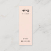 Visite Mini Carte de marque-page de recette miniature rose mod (Devant)