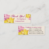 Visite Mini Carte de "Merci" (Devant / Derrière)