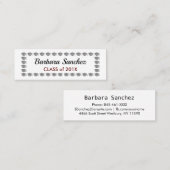 Visite Mini Carte de nom de diplôme (Devant / Derrière)