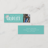 Visite Mini carte de nom de diplômé en écriture élégante (Devant / Derrière)