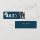 Visite Mini carte de nom de diplômé en écriture élégante (Devant / Derrière)