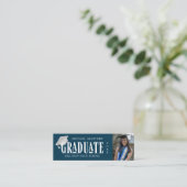 Visite Mini carte de nom de diplômé en écriture élégante (Debout devant)