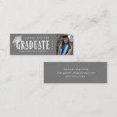 Visite Mini carte de nom de diplômé en écriture élégante (Devant / Derrière)