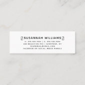 Visite Mini Carte de nom de diplôme Rose de script moderne Cas (Dos)