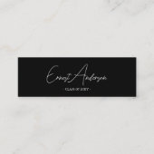 Visite Mini Carte de nom de l'élégance moderne noire et blanch (Devant)
