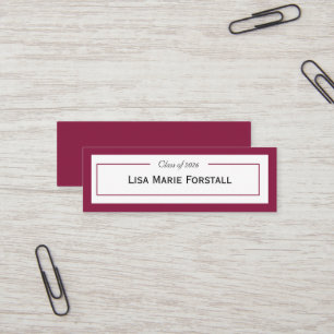 Visite Mini Carte de nom de remise de diplôme