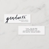 Visite Mini Carte de nom d'insertion de graduation blanc class (Devant / Derrière)