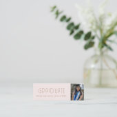 Visite Mini Carte de nom du diplômé en typographie moderne (Debout devant)