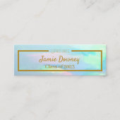 Visite Mini Carte de nom du diplômé | Noir, Opal et Or | Moder (Devant)