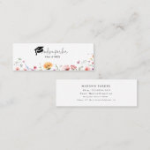 Visite Mini Carte de nom du fleur sauvage Garden Graduation (Devant / Derrière)