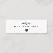Visite Mini Carte de nom élégante Argent (Devant)