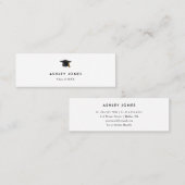 Visite Mini Carte de nom Moderne Simple Graduation (Devant / Derrière)