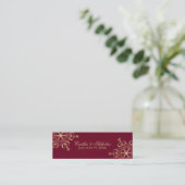 Visite Mini Carte de place Gold and Burgundy Snowflake (Debout devant)
