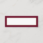 Visite Mini Carte de place Gold and Burgundy Snowflake (Dos)