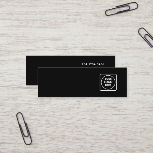Visite Mini Carte de Présentation de Boucle d'Oreille Noir | L (Devant/Arrière en situation)
